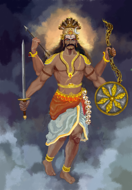 Veerabhadra Swamy Digital Art | Fierce Form of Lord Shiva | HD art Download