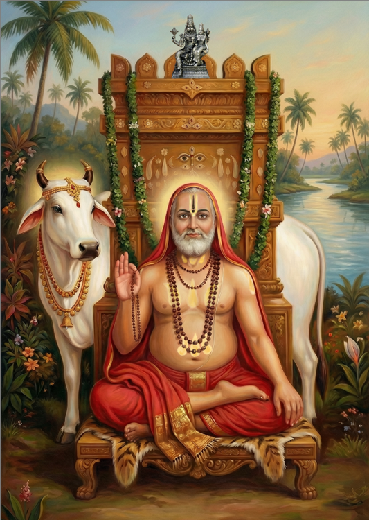 Guru Raghavendra Swamy Digital Art  | 300 DPI HD Image of the art