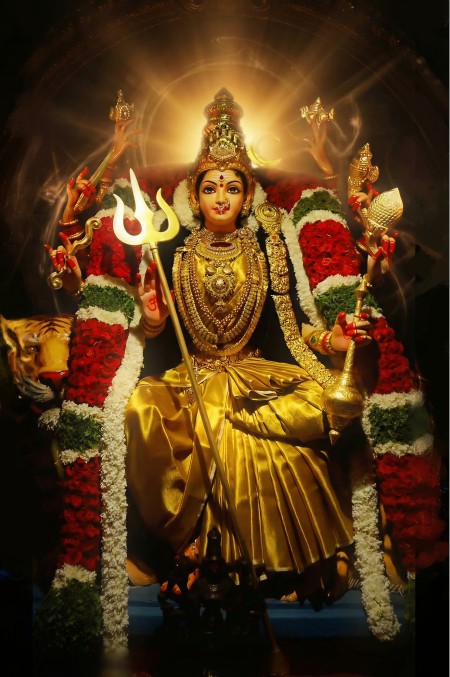 Maha Kanaka Durga Digital Art | Mahishasura Mardini Durga HD Artwork| 300 DPI Hd image download