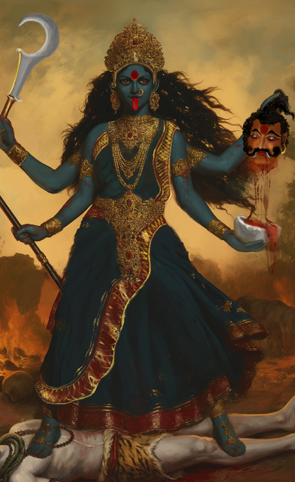 Maha Kali Devi Digital Art Download | Instant Download | Vastu & Meditation Decor
