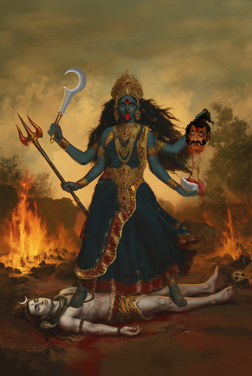 Maha Kali Devi Digital Art Download | Instant Download | Vastu & Meditation Decor