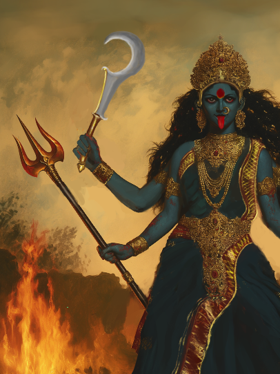 Maha Kali Devi Digital Art Download | Instant Download | Vastu & Meditation Decor