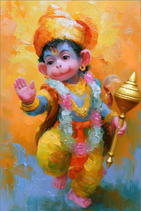 Bala Hanuman Digital Art Download | Hd file download of the art