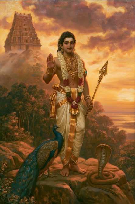 Lord Subramanya Swamy Poster Print | Premium Hindu Spiritual Wall Art for Home & Temple Décor