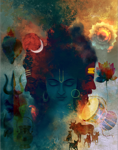 Guru Dattatreya Swamy Digital Art Download | Hd Image file Download