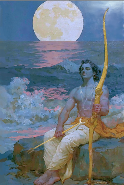 Sri Rama Chandra Poster Print | Premium Hindu Spiritual Wall Art for Home & Temple Décor