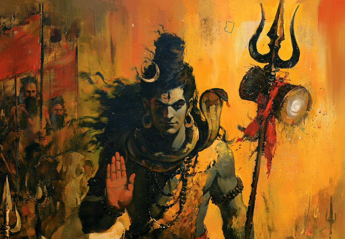 Lord Shiva with Ganas Digital Art Download| Hd image file download