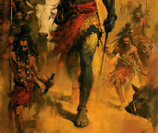 Lord Shiva with Ganas Poster Print | Premium Hindu Spiritual Wall Art for Home & Temple Décor