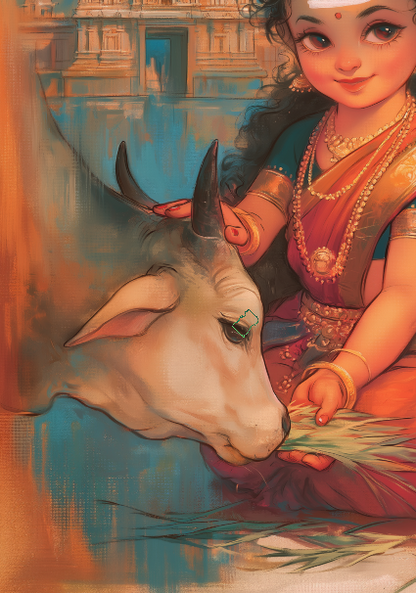 Bala Tripura Sundari Art Premium Canvas Frame