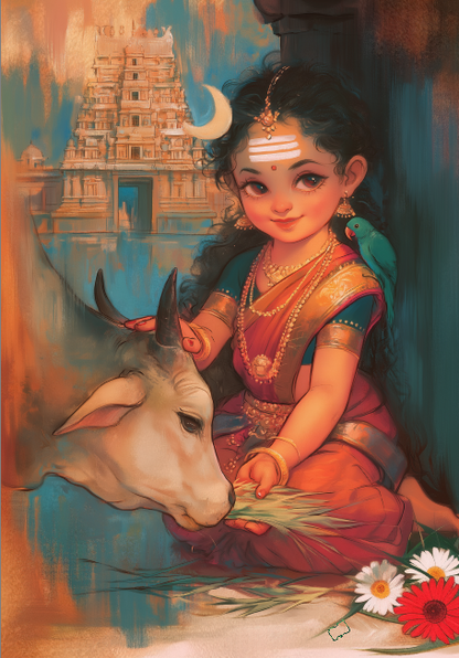 Bala Tripura Sundari Art Premium Canvas Frame