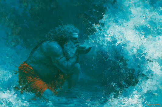 Agastya Muni Drinking the Ocean Digital Download | High-Resolution Printable Wall Art