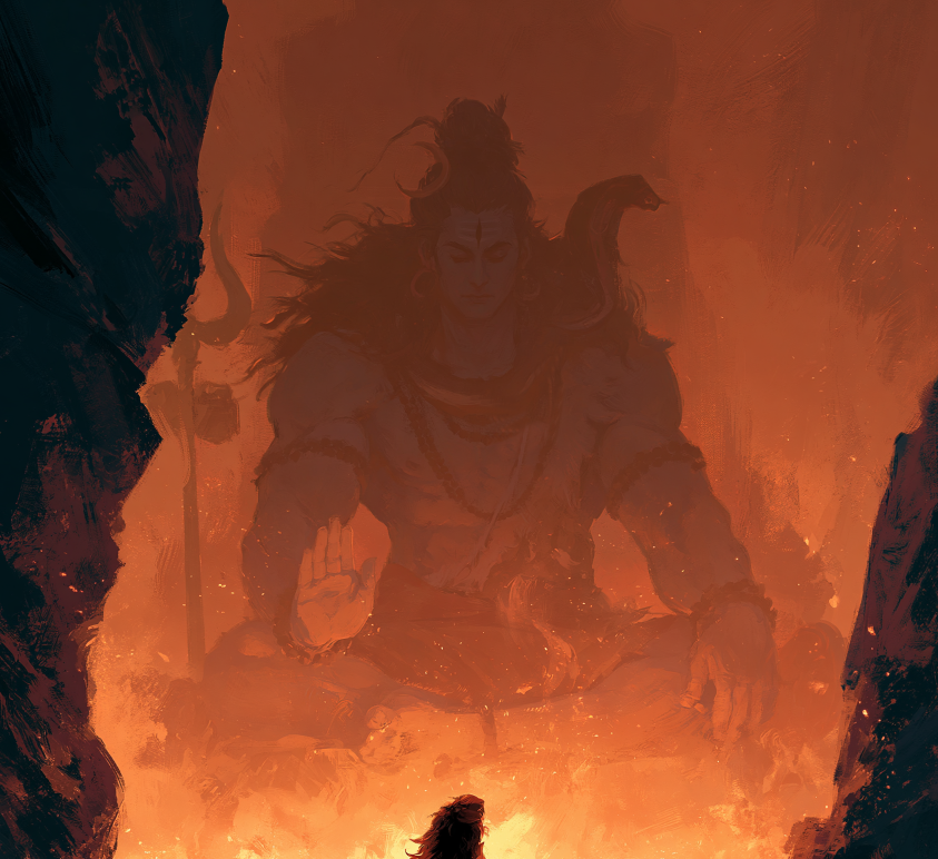 Lord Shiva Meditation Abstract Art | High Resolution image suitable for bigger prints
