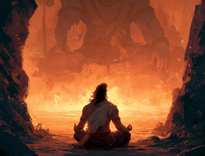 Lord Shiva Meditation Abstract Art | High Resolution image suitable for bigger prints