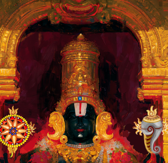 Lord Venkateswara Swamy Canvas Print Roll | Tirupati Balaji Wall Art | Premium Hindu Devotional Canvas | Spiritual Gift