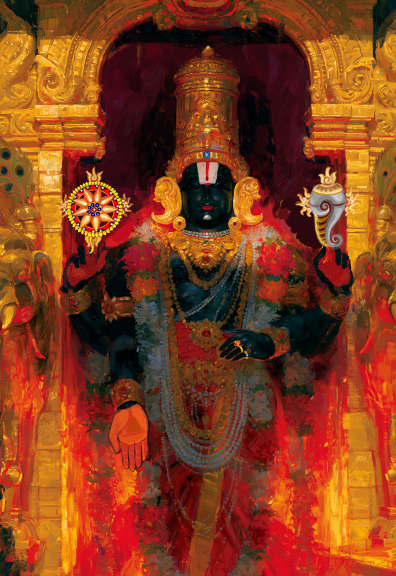 Lord Venkateswara Swamy Canvas Print Roll | Tirupati Balaji Wall Art | Premium Hindu Devotional Canvas | Spiritual Gift