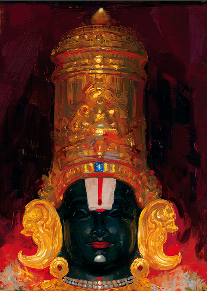 Lord Venkateswara Swamy Canvas Print Roll | Tirupati Balaji Wall Art | Premium Hindu Devotional Canvas | Spiritual Gift