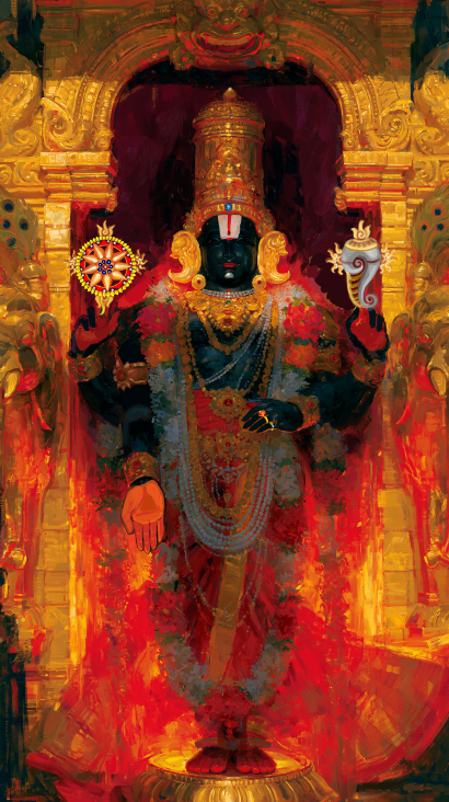 Lord Venkateswara Swamy Digital Download | HD Printable Tirupati Balaji Wall Art | Hindu Devotional Artwork | Instant Download