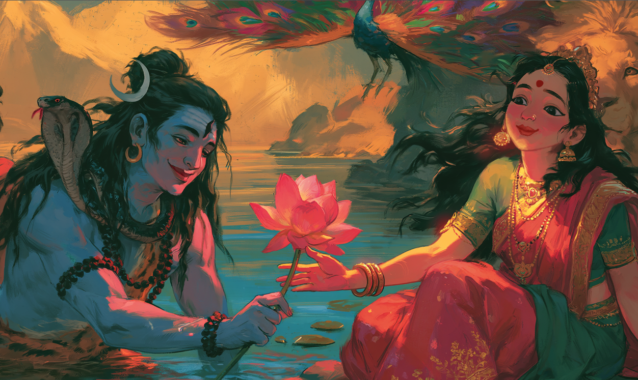 Lord Shiva Parvati Family Digital Download | Shiva Parivar with Baby Ganesha & Kartikeya | Kailash Divine Family Art | HD Printable Hindu Soft Copy PNG