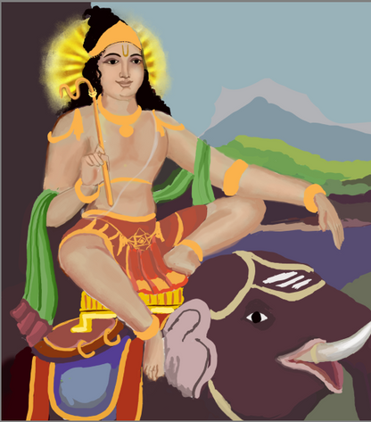 Sri Dharma Sastha on Elephant Digital Download | Lord Ayyappa with Ankusha | Hindu Devotional HD Artwork | Spiritual Soft Copy