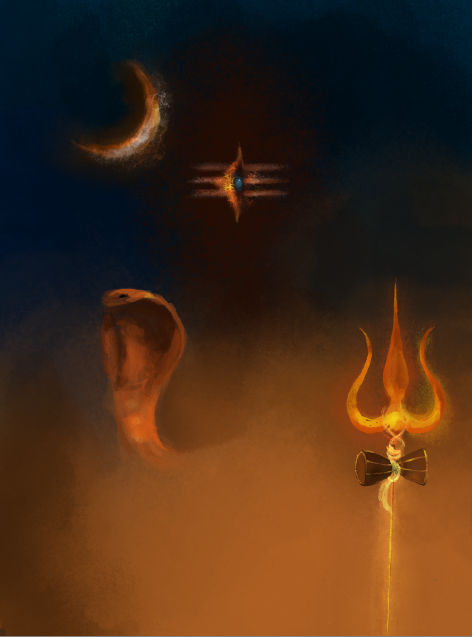 Minimalist Abstract Lord Shiva Digital Download | Modern Mahadev Spiritual Art | Hindu Devotional HD Digital Soft Copy