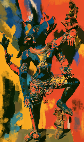 varaha Swamy Poster | Lord Varaha with Bhoodevi | Vastu & Prosperity Hindu Wall Art