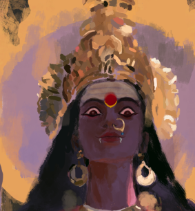 Goddess Mariyamma Poster | Mariamman Devi Hindu Devotional Wall Art | Spiritual Poster Print