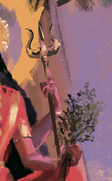 Goddess Mariyamma Poster | Mariamman Devi Hindu Devotional Wall Art | Spiritual Poster Print