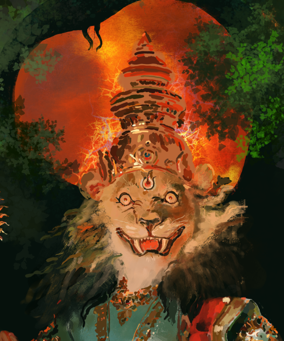 Narasimha Swamy Digital Download | Lord Narasimha HD Art | Hindu Devotional Printable Wall Art