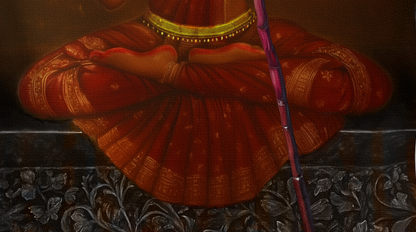 Lalitha Tripura Sundari Canvas Print Roll (Unframed) – Kanchi Kamakshi Devi Wall Art for Home Temple, Meditation & Spiritual Décor