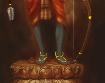 Sri Rama Photo Frame | Shri Ram Wall Art for Home Temple | 300 GSM Glossy Laminated Artboard | Vastu Positive Spiritual Gift