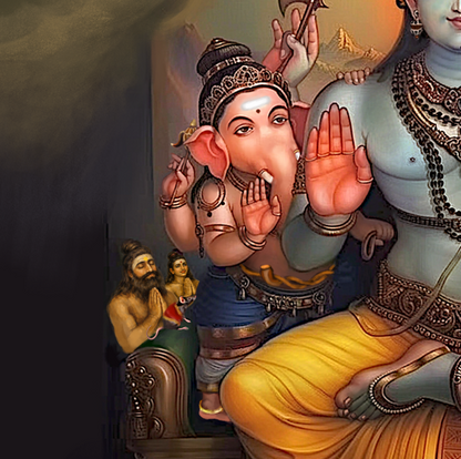 Shiva Parivar Poster – 300 GSM Divine Family Wall Art for Peace and Prosperity | Vastu Positive Decor