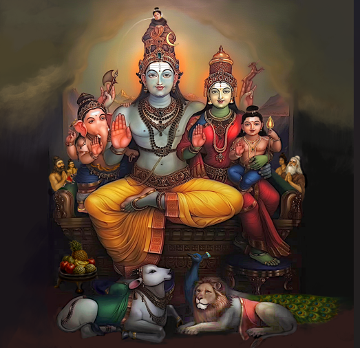 Shiva Parivar Poster – 300 GSM Divine Family Wall Art for Peace and Prosperity | Vastu Positive Decor