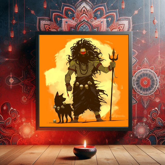 Kalabhairava Photo Frame | Perfect Gift for Bhairava Devotees | 300 GSM Glossy Finish