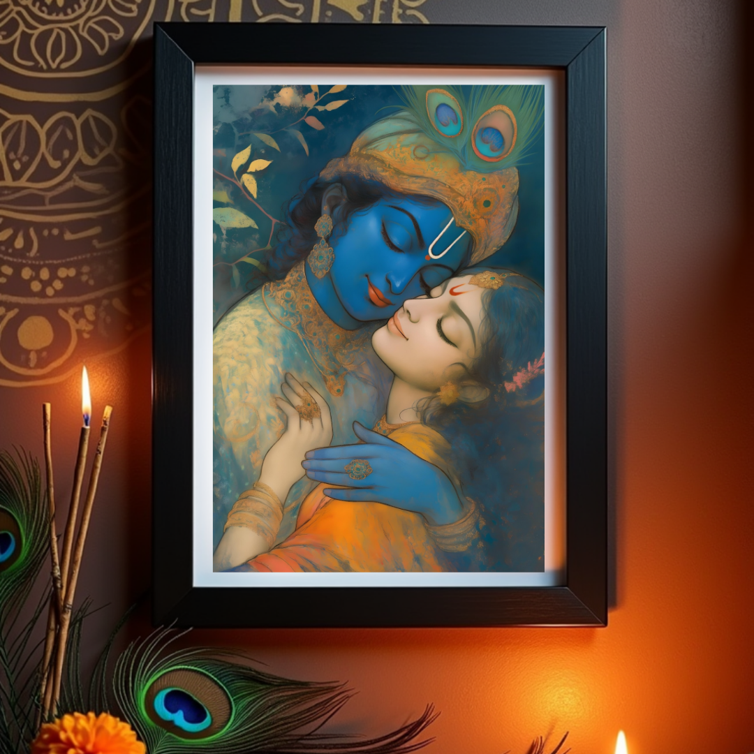 Radha Krishna Marriage Gift Photo Frame | Perfect Wedding Gift for Couples | 300 GSM Glossy Finish