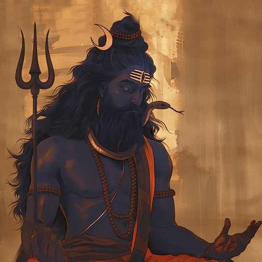 Lord Mahadev in Meditation Digital Art | High-Resolution PNG Download