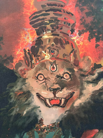 Vijaya Narasimha Swamy unframed Canvas | Lord Vishnu Hindu Wall Art | Unframed Canvas