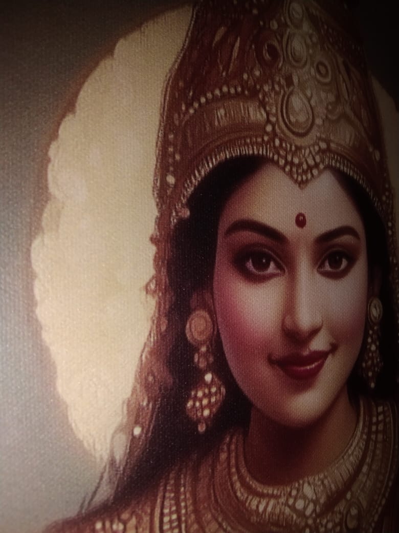 Devi Mahalakshmi – Framed Canvas Print glass protected photo frame