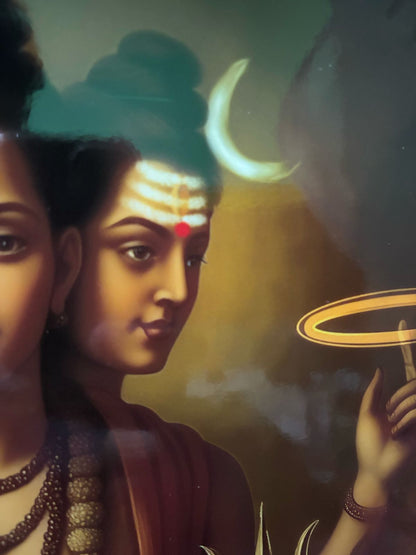 Dattatreya Swamy Photo Frame – Divine Trinity Embodied | Spiritual Wall Decor