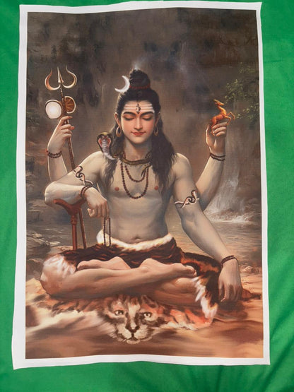 Lord Shiva Canvas Print Roll (Unframed) – Mahadeva Wall Art for Home Temple, Meditation Room & Spiritual Décor
