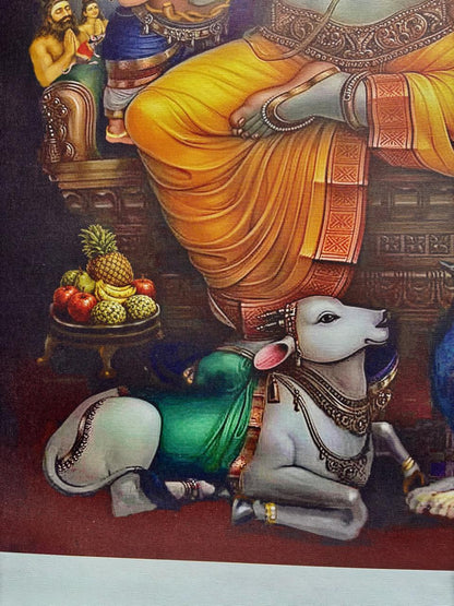 Shiva Parivar Canvas Print Roll (Unframed) – Lord Shiva Family Wall Art for Home Temple, Harmony & Spiritual Décor