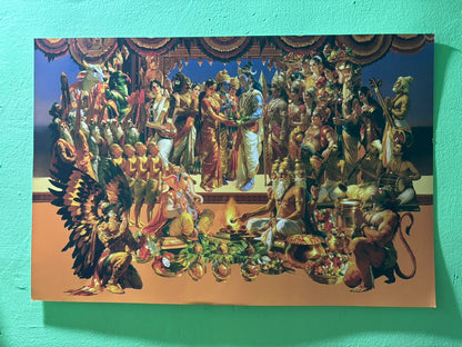 Meenakshi Sundareshwarar Kalyanam Poster – A Sacred Shiva Parvathi Wedding Artwork