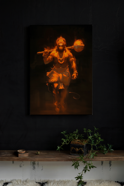 Lord Hanuman Digital Painting on Canvas – Divine Strength & Devotion for Home, Office & Spiritual Decor