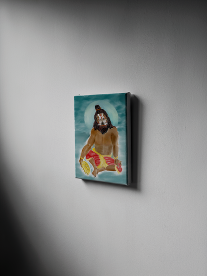 Kevala Narasimha Swamy canvas print with back frame – Divine Wall Art for living Room & Spiritual Decor