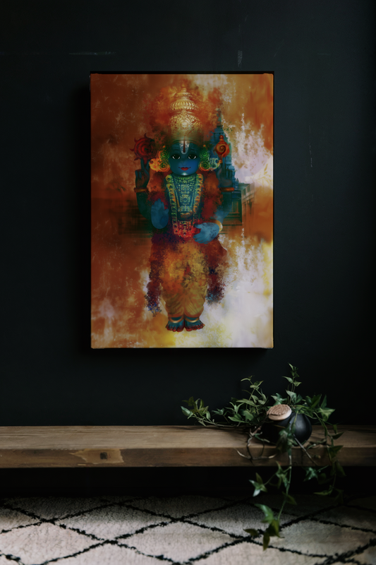 Bala Venkateshwara Swamy Canvas Frame | Premium Hindu Spiritual Wall Art for Home Décor