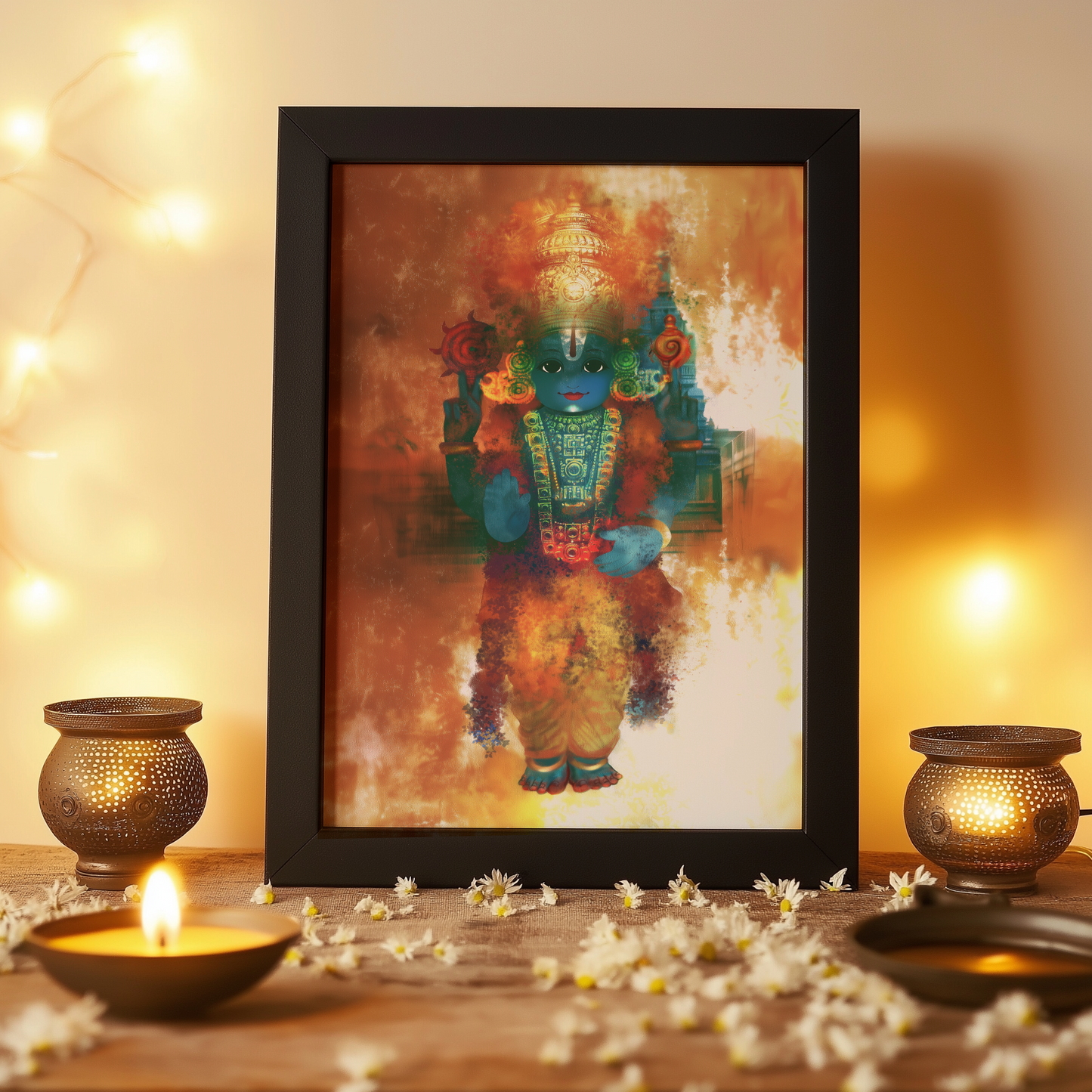 Bala Venkateshwara Swamy Photo Frame | Premium Hindu Spiritual Wall Art for Home Décor