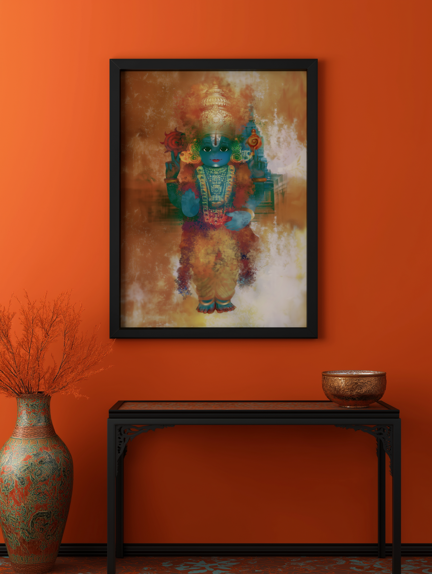Bala Venkateshwara Swamy Photo Frame | Premium Hindu Spiritual Wall Art for Home Décor