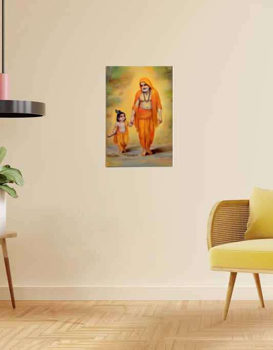 Raghavendra Swamy and Sri Krishna Poster – Bhakti Wall poster| 300 GSM Print