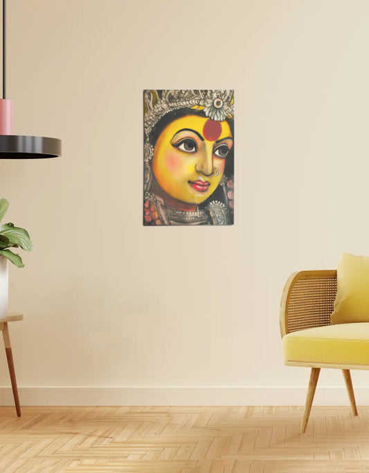 Graceful Eyes of Maa Durga Abstract Poster – 300 GSM Divine Wall Art | Strength and Protection Decor