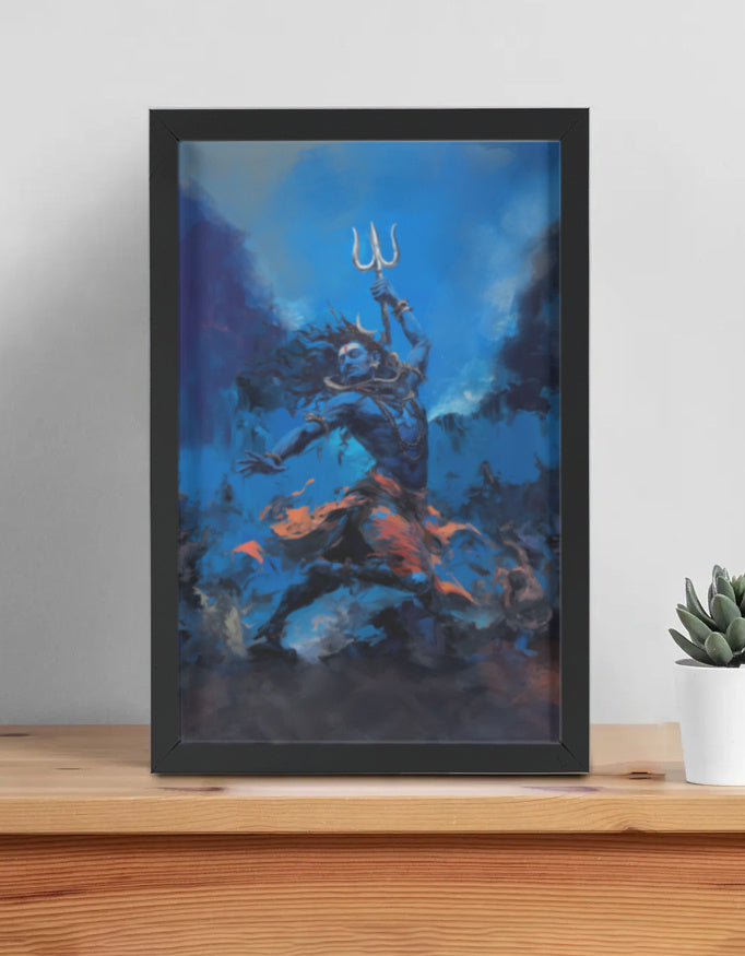 Shiva Tandav Photo Frame – Nataraja Wall Art for Home & Spiritual Décor | Best Gift for shiva devotees