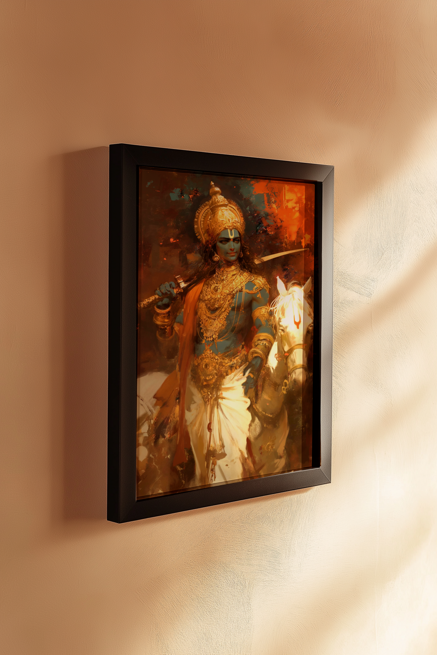 Kalki Avatar Photo Frame – Divine Art of Lord Vishnu’s Tenth Incarnation | Spiritual Wall Decor for Protection and Positivity